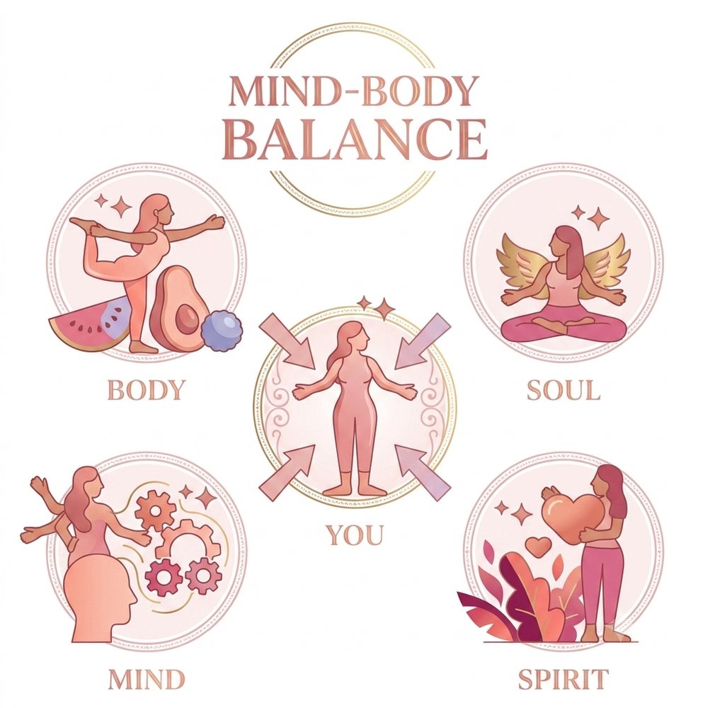 Mind-body balance illustration